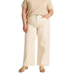 J.Crew Lower-rise Wide-leg 1984 Rigid Jean in Ecru Wash CD128 size 32 NWT